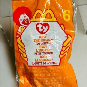 Ty Beanie Baby Iggy The Iguana McDonalds Collectible Plush Retired Original 1999